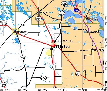 Williston, FL map