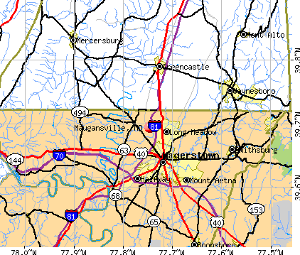 Maugansville, MD map