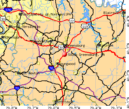 South Greensburg, PA map
