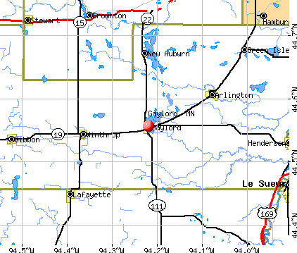 Gaylord, MN map