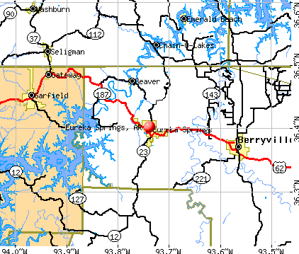 Eureka Springs, AR map
