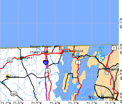 Rouses Point, NY map