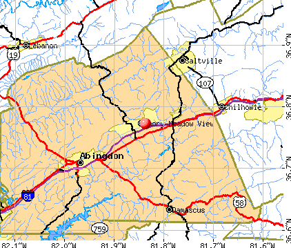 Emory-Meadow View, VA map