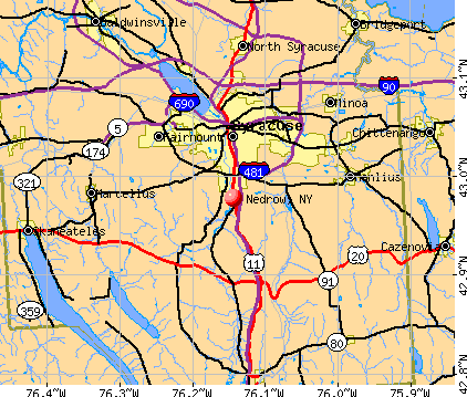 Nedrow, NY map