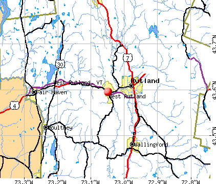 West Rutland, VT map