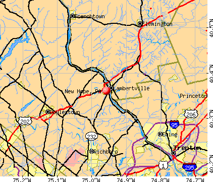New Hope, PA map