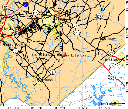 New Ellenton, SC map