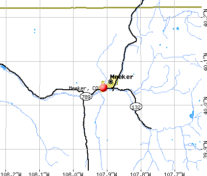 Meeker, CO map