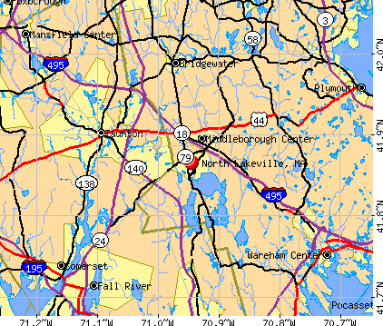 North Lakeville, MA map
