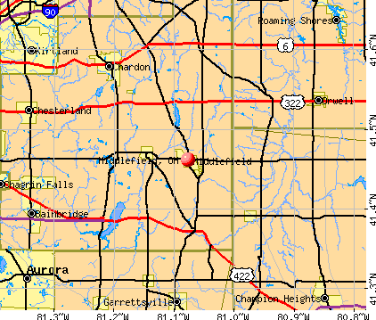 Middlefield, OH map