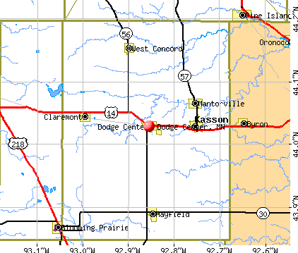 Dodge Center, MN map