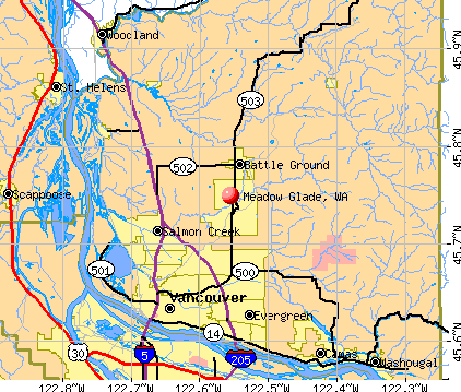 Meadow Glade, WA map