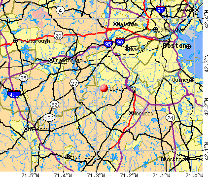 Dover, MA map