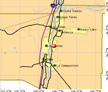 Tome-Adelino, NM map