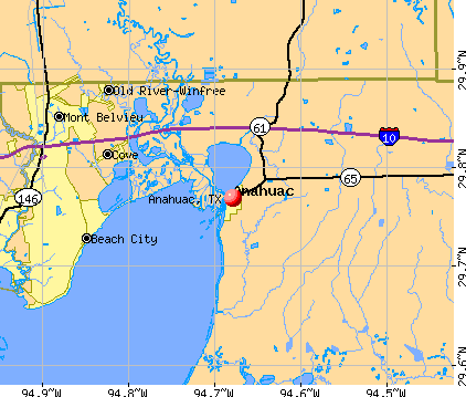 Anahuac, TX map