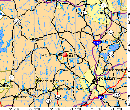 Rutland, MA map