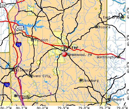 Meadowood, PA map