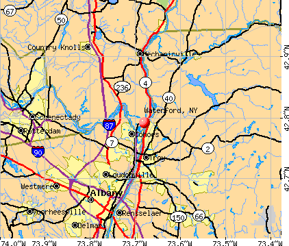Waterford, NY map