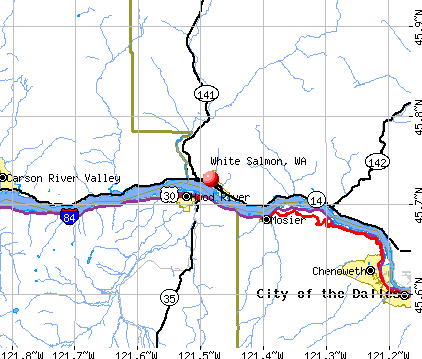 White Salmon, WA map