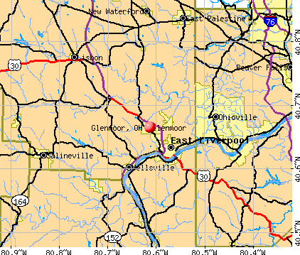 Glenmoor, OH map
