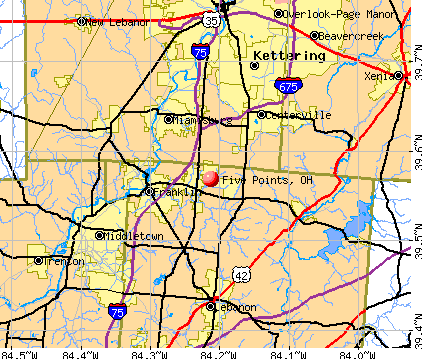 Five Points, OH map