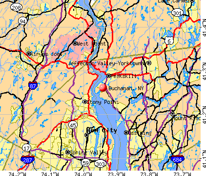 Buchanan, NY map
