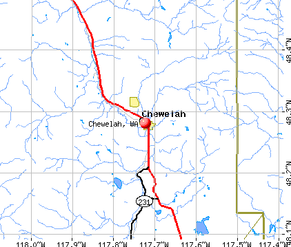 Chewelah, WA map