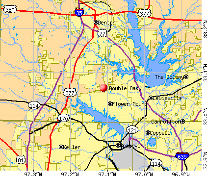 Double Oak, TX map