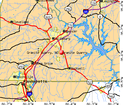 Granite Quarry, NC map
