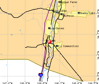 Los Trujillos-Gabaldon, NM map