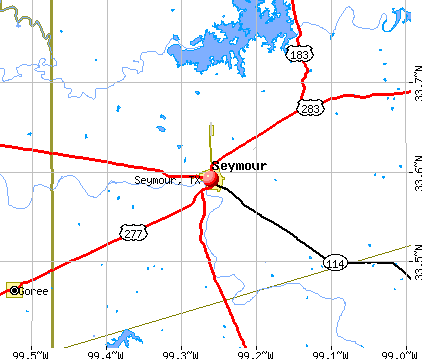 Seymour, TX map