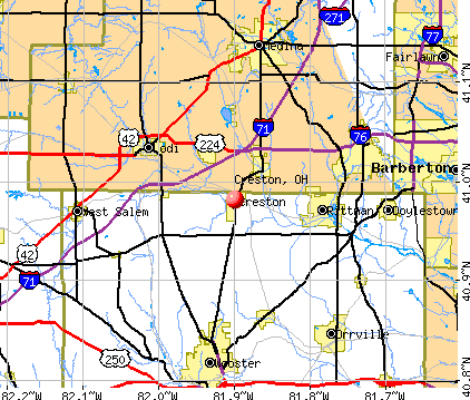 Creston, OH map