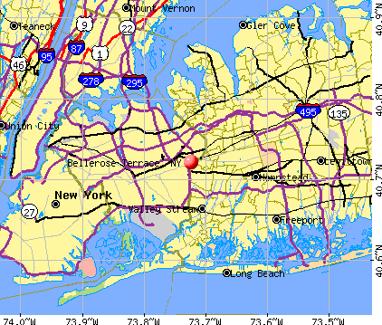 Bellerose Terrace, NY map