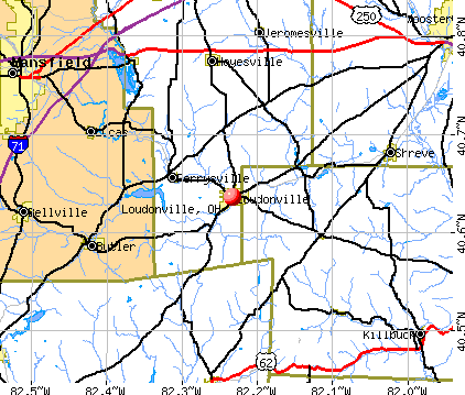 Loudonville, OH map