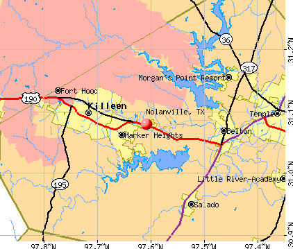Nolanville, TX map