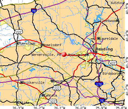 Wernersville, PA map