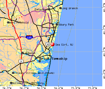 Sea Girt, NJ map