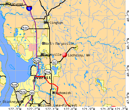 Lochsloy, WA map