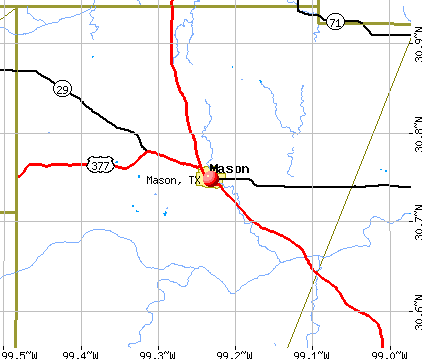 Mason, TX map