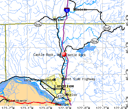 Castle Rock, WA map