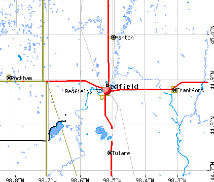 Redfield, SD map