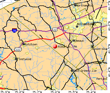 Alburtis, PA map