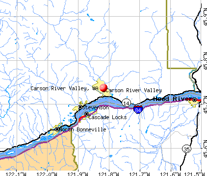 Carson River Valley, WA map