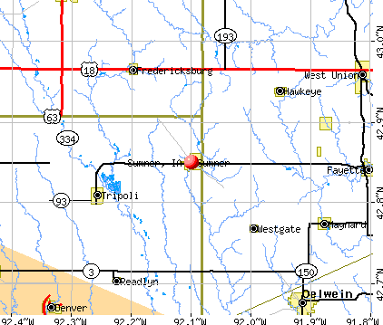 Sumner, IA map