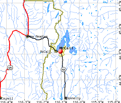 McCall, ID map