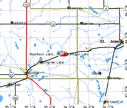 Mountain Lake, MN map