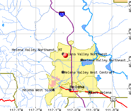 Helena Valley Northwest, MT map