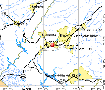 East Sonora, CA map