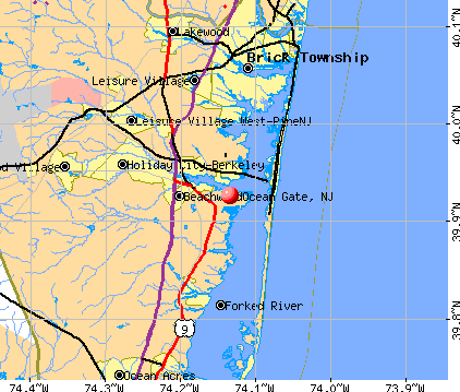 Ocean Gate, NJ map
