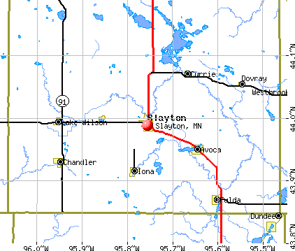 Slayton, MN map